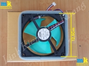 ( SP1217 ) Quạt Tủ Lạnh 12,5Cm Cánh Xanh 4 Dây ( Đỏ Đen Trắng Xanh ) 